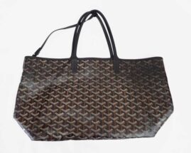 ゴヤール　サンルイ　裏から革当て　全体　作業後