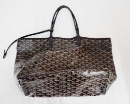 ゴヤール　サンルイ　裏から革当て　全体　作業前