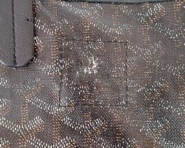 ゴヤール　サンルイ　裏から革当て　アップ3　作業後