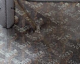 ゴヤール　サンルイ　裏から革当て　アップ3　作業前