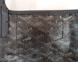 ゴヤール　サンルイ　裏から革当て　アップ2　作業後