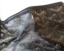 ゴヤール　サンルイ　裏から革当て　アップ2　作業前