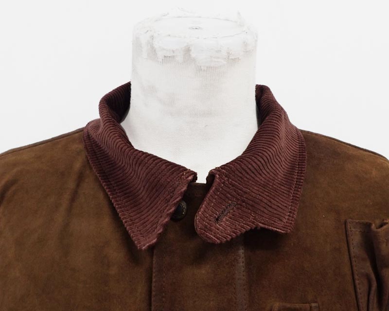 ラルフローレン レザージャケット 襟裏にコーデュロイ生地縫製 - 革製品の修理 レザーリフォーム