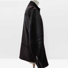 クロムハーツ　クロスパッチ　レザージャケット　サイド　作業前