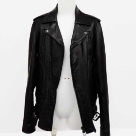 BALMAIN　ダブルライダース　破れ補修　作業前