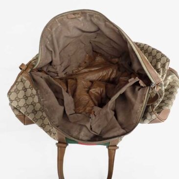 グッチ　バッグ　内装交換　内側　作業前