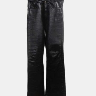 レザーパンツ サイズアップ　作業前