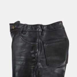 レザーパンツサイズアップ　サイド　作業前