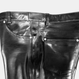 レザーパンツサイズアップ　アップ　作業後