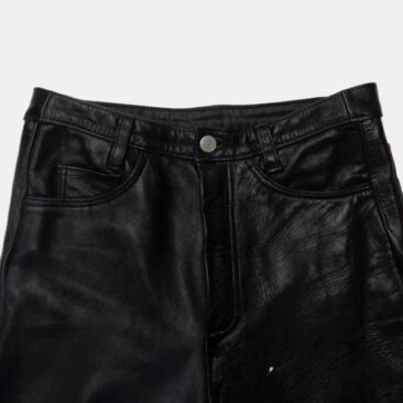 レザーパンツ サイズアップ　アップ1　作業後