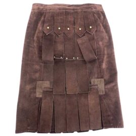 スカート　革当て　アップ　作業後