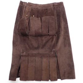 スカート　革当て　アップ　作業前