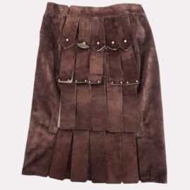 スカート　革当て　作業後