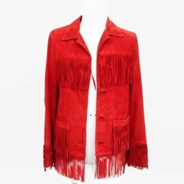 ジャケット　革当て　作業後