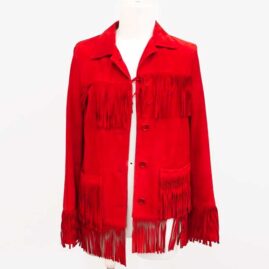 ジャケット　革当て　作業前