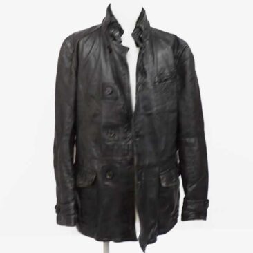 レザージャケット　革当て　作業後