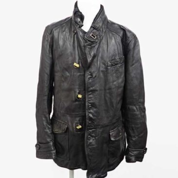 レザージャケット　革当て　作業前