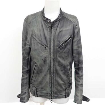 レザージャケット　クリーニング・染め直し　作業前