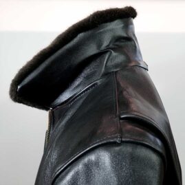 VANSON ライダース 襟ボア新設 アップ4 作業後